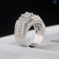 Nhẫn nam đính full kim cương Moissanite 6.5mm - Kiểm định GRA NNAM0175