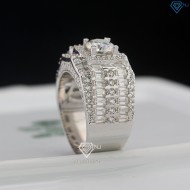 Nhẫn nam đính full kim cương Moissanite 6.5mm - Kiểm định GRA NNAM0175