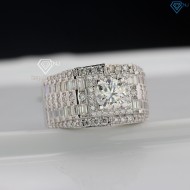 Nhẫn nam đính full kim cương Moissanite 6.5mm - Kiểm định GRA NNAM0175