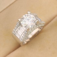 Nhẫn nam bạc cao cấp đính full kim cương Moissanite 10mm - Kiểm định GRA NNAM0215