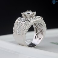 Nhẫn bạc nam 925 đính kim cương Moissanite 7.0mm NNAM0193