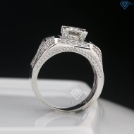 Nhẫn bạc nam 925 đính kim cương Moissanite 7.0mm NNAM0193
