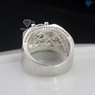Nhẫn bạc nam 925 đính kim cương Moissanite 7.0mm NNAM0193