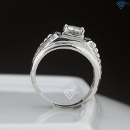 Nhẫn bạc nam 925 đính kim cương Moissanite 7.0mm NNAM0217