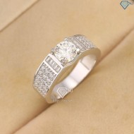 Nhẫn nam đính kim cương Moissanite 6.5mm - Kiểm định GRA NNAM0220