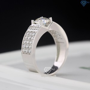 Nhẫn nam đính kim cương Moissanite 6.5mm - Kiểm định GRA NNAM0220