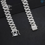 Lắc tay nam Cuban đính đá bản nhỏ 9mm LTA0171 - Trang Sức TNJ