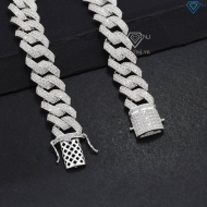 Lắc tay nam Cuban bạc đính đá 10mm LTA0172 - Trang Sức TNJ
