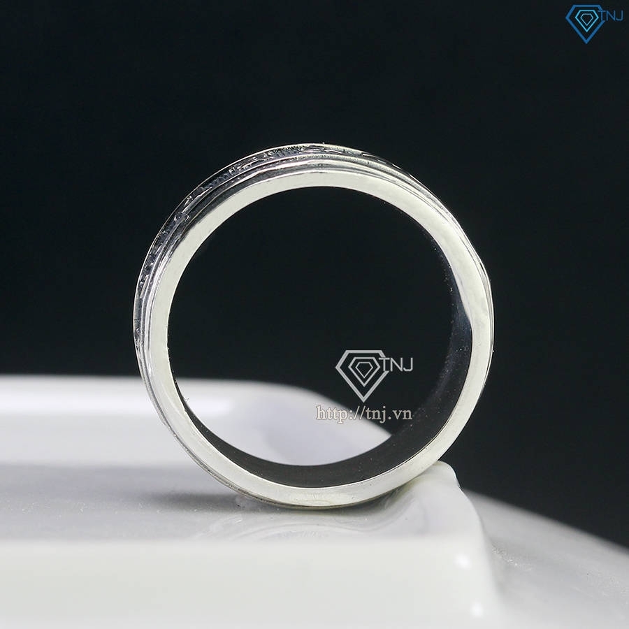 Nhẫn bạc nam Om Mani Padme Hum xoay NNA0289 - Trang sức TNJ