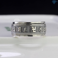 Nhẫn bạc nam Om Mani Padme Hum xoay NNA0289 - Trang sức TNJ