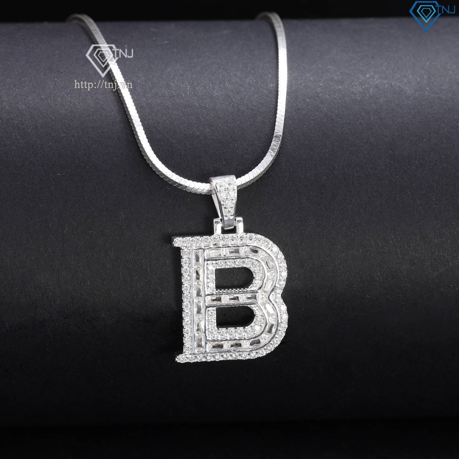 Dây chuyền bạc nam mặt chữ cái theo yêu cầu giá rẻ DCA0186