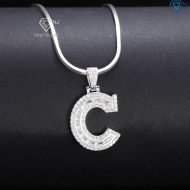 Dây chuyền bạc nam mặt chữ cái theo yêu cầu giá rẻ DCA0186