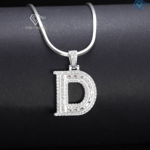 Dây chuyền bạc nam mặt chữ cái theo yêu cầu giá rẻ DCA0186