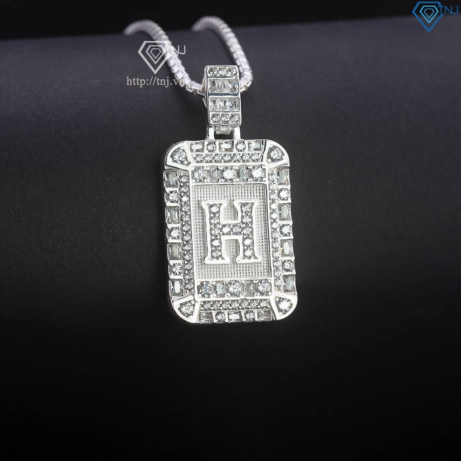 Dây chuyền bạc nam mặt chữ cái theo yêu cầu đẹp DCA0178
