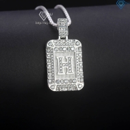Dây chuyền bạc nam mặt chữ cái theo yêu cầu đẹp DCA0178