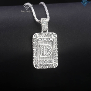 Dây chuyền bạc nam mặt chữ cái theo yêu cầu đẹp DCA0178