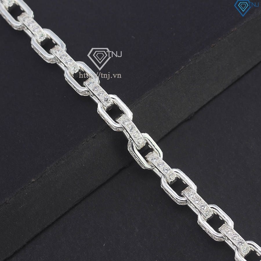 Lắc tay nam mắt xích cao cấp đính đá đẹp LTA0203
