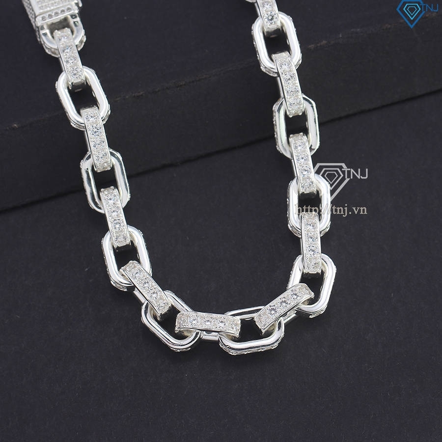Lắc tay nam mắt xích cao cấp đính đá đẹp LTA0203
