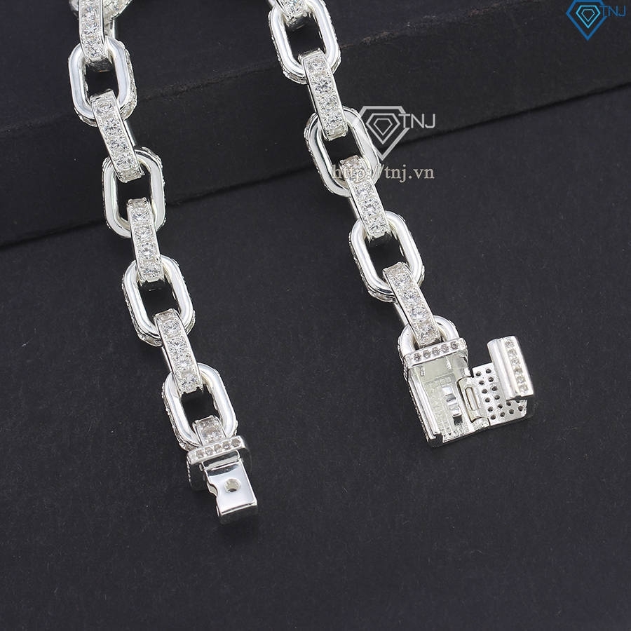 Lắc tay nam mắt xích cao cấp đính đá đẹp LTA0203