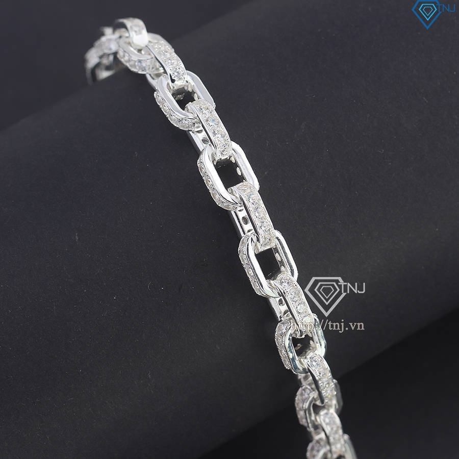 Lắc tay nam mắt xích cao cấp đính đá đẹp LTA0203
