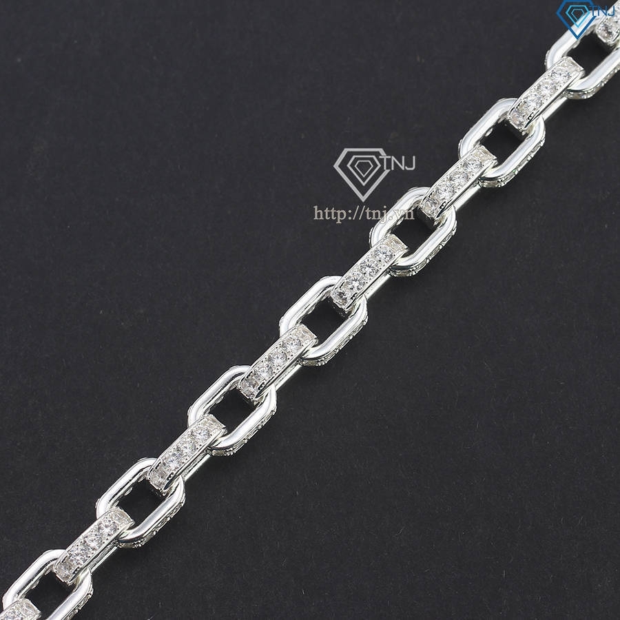 Lắc tay nam mắt xích cao cấp đính đá đẹp LTA0203