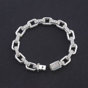 Lắc tay nam mắt xích cao cấp đính đá đẹp LTA0203