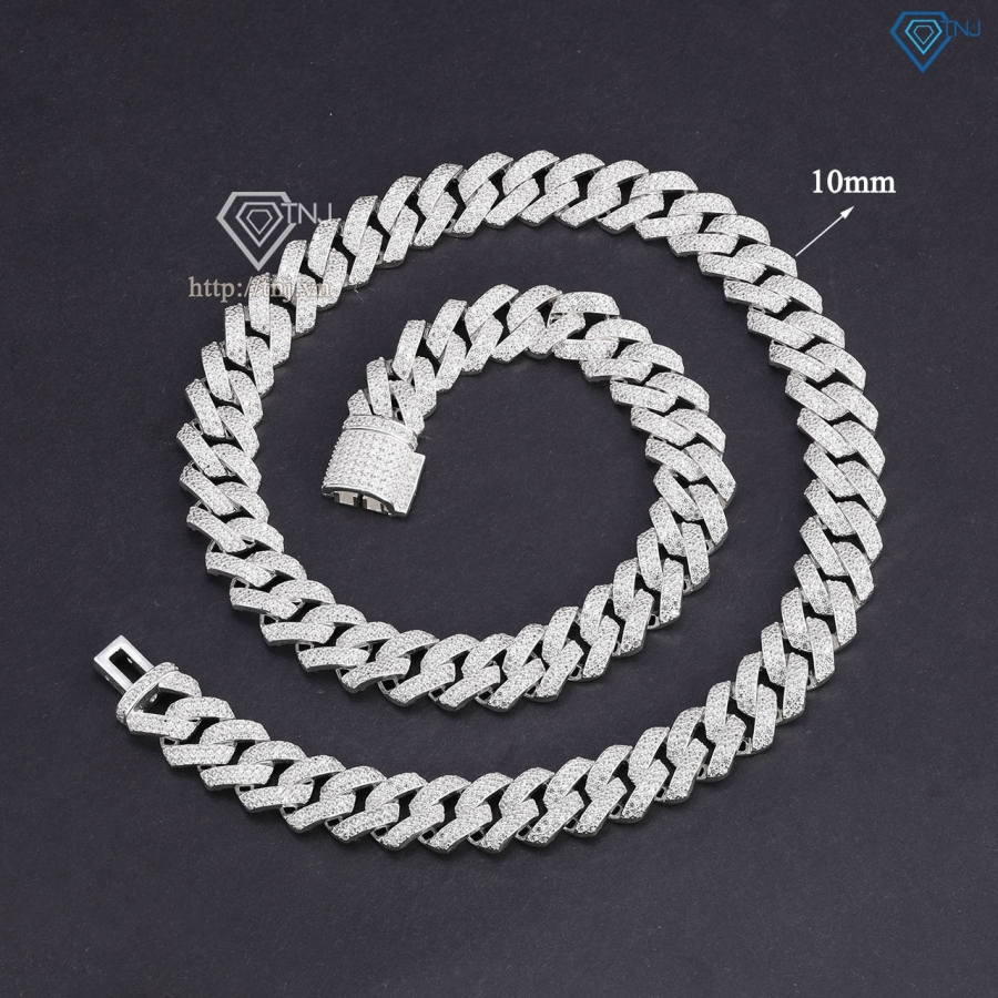 Dây chuyền bạc nam cuban 10mm DCK0152
