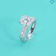 Nhẫn bạc nữ đính đá đẹp xi kim NNXK0021
