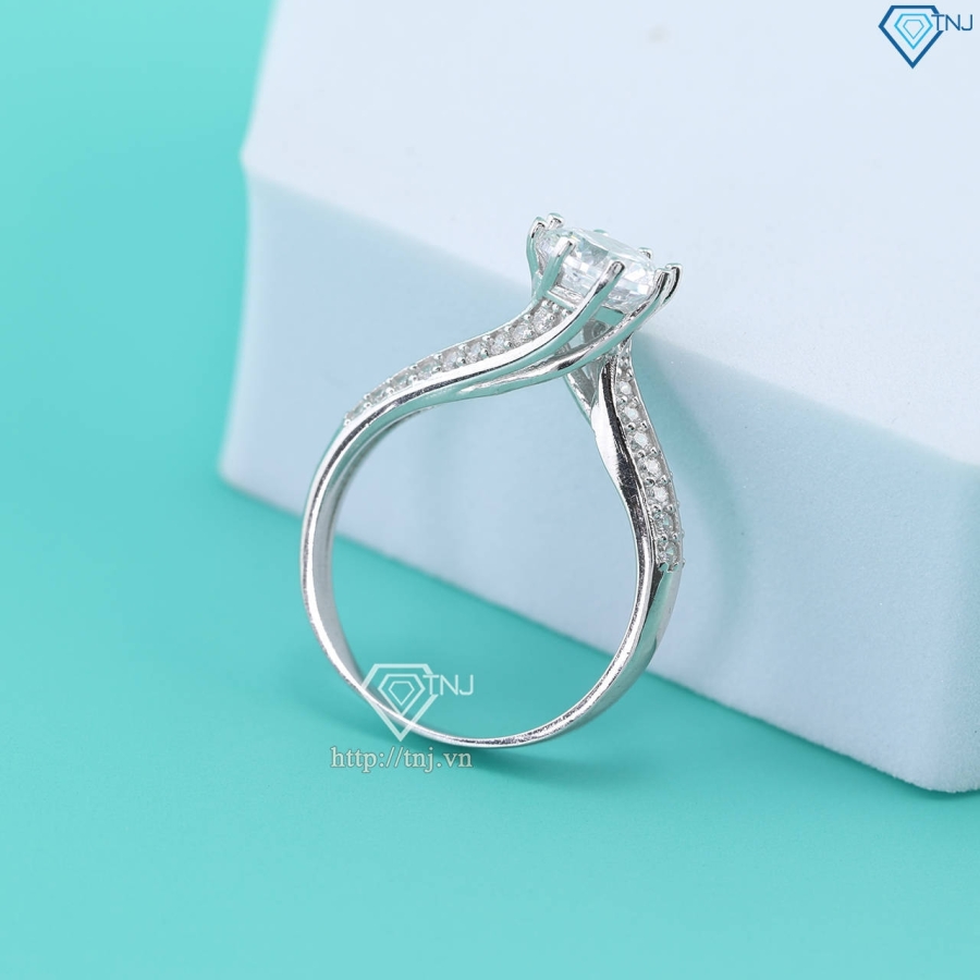 Nhẫn bạc nữ dạng xoắn đẹp xi kim NNXK0029