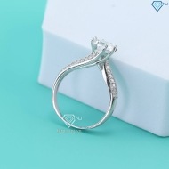 Nhẫn bạc nữ dạng xoắn đẹp xi kim NNXK0029