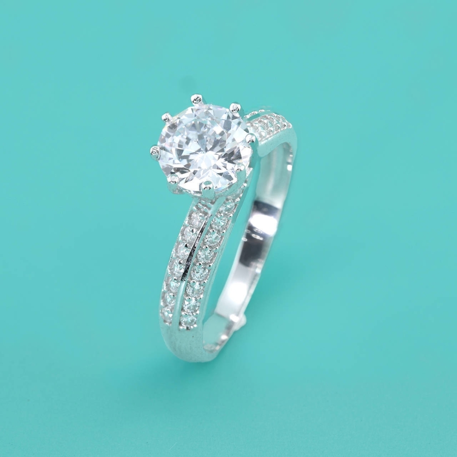 Nhẫn bạc nữ dạng xoắn đẹp xi kim NNXK0029