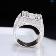 Nhẫn nam chữ H bản to đính đá NNA0808