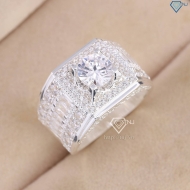 Nhẫn bạc nam đính đá đẹp NNA0809