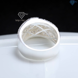 Nhẫn bạc nam đính đá chìm cao cấp NNA0812
