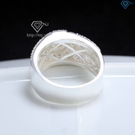 Nhẫn bạc nam đính đá chìm cao cấp NNA0812