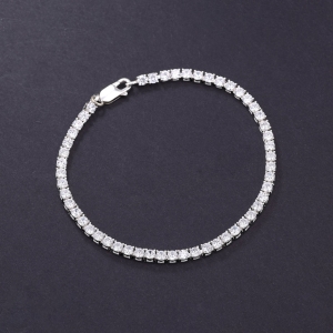 Lắc tay Tennis bạc cho nam đính đá 3mm LTA0194