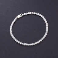 Lắc tay Tennis bạc cho nam đính đá 3mm LTA0194
