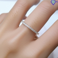 Nhẫn bạc nữ đơn giản đính full kim cương Moissanite NNM0058