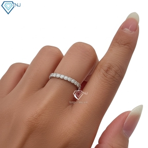 Nhẫn bạc nữ đính full kim cương Moissanite NNM0059
