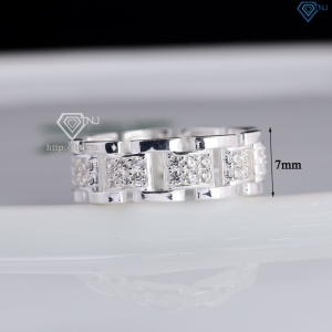 Nhẫn bạc nam hoạ tiết dây đồng hồ NNA0814