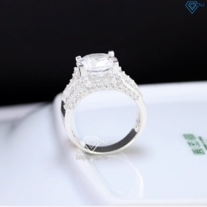 Nhẫn bạc nam đá chủ 11mm đính đá đẹp NNA0818