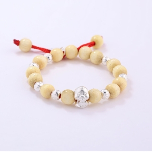 Vòng dâu tằm cho bé hình con rắn khắc tên VTD0008