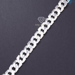 Lắc tay bạc mắt xích nam trơn đơn giản LTA0204 - Trang Sức TNJ
