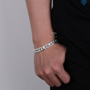 Lắc tay bạc mắt xích nam trơn đơn giản LTA0204 - Trang Sức TNJ
