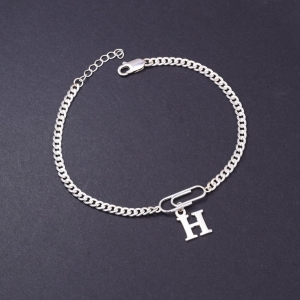 Lắc tay bạc nam cách điệu làm chữ cái theo yêu cầu LTA0205