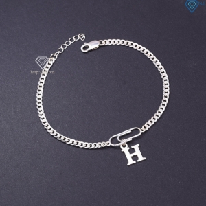 Lắc tay bạc nam cách điệu làm chữ cái theo yêu cầu LTA0205