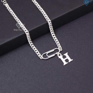 Lắc tay bạc nam cách điệu làm chữ cái theo yêu cầu LTA0205