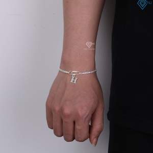 Lắc tay bạc nam cách điệu làm chữ cái theo yêu cầu LTA0205