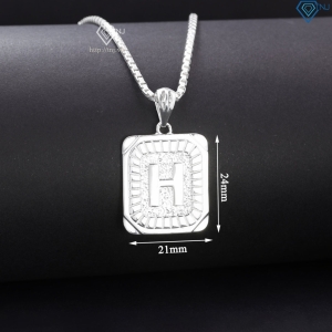 Dây chuyền bạc nam chữ cái theo yêu cầu đơn giản DCA0187