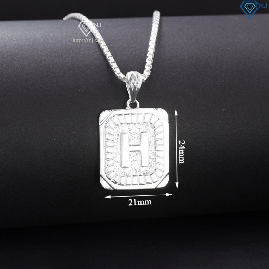 Dây chuyền bạc nam chữ cái theo yêu cầu đơn giản DCA0187